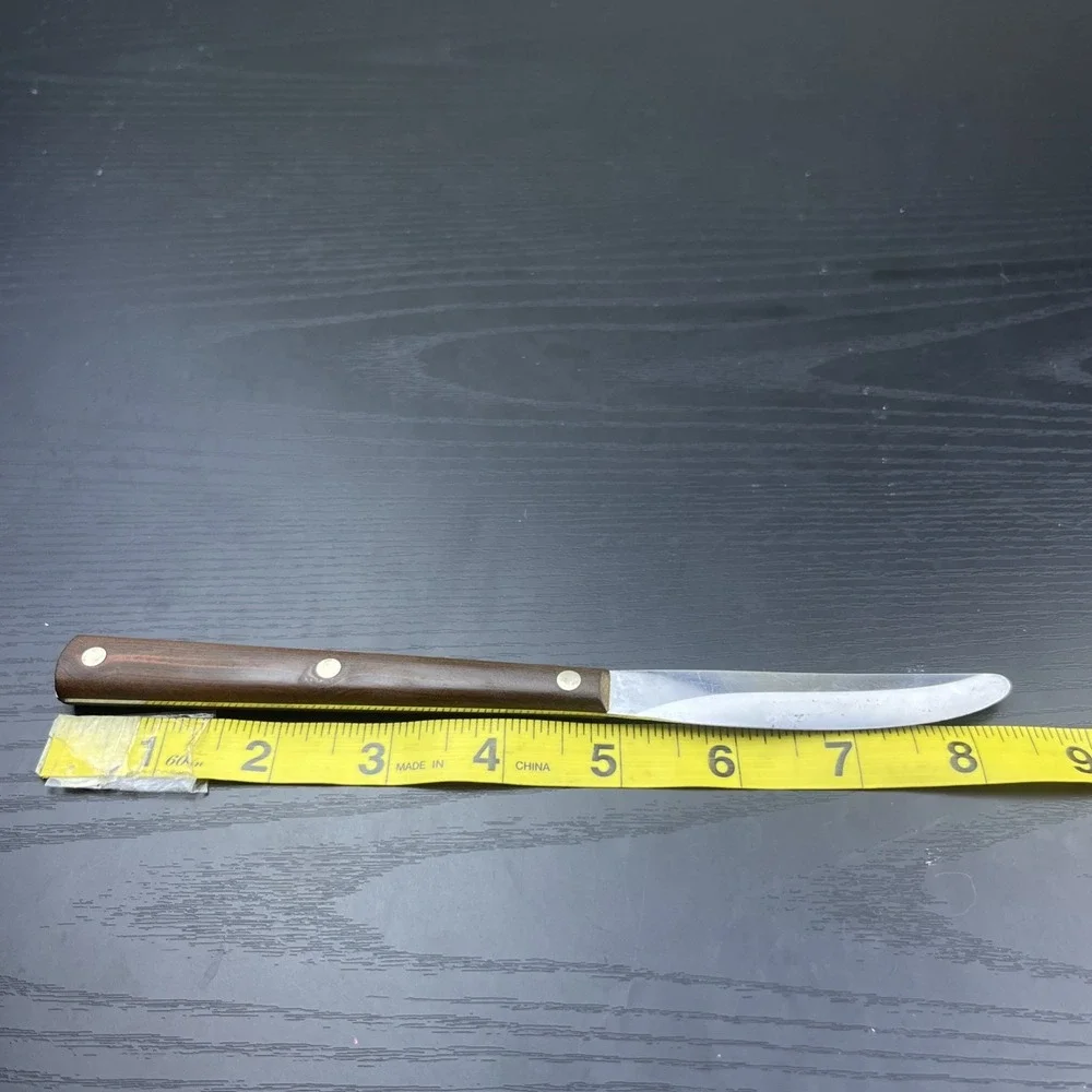 Cutco No. 47 Smooth Edge Steak Table Knife Brown Handle USA Excellent Condition